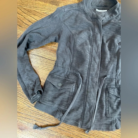 Anthropologie Saturday Sunday Gray Cotton Military Jacket Size Small P0971 - Picture 5 of 15